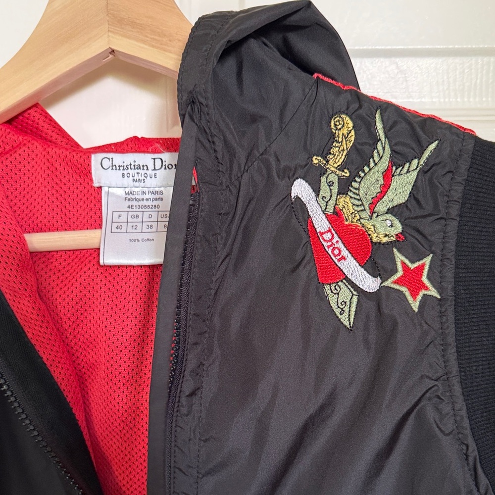 Vintage Christian Dior Black and Red Embroidered Vest - Picture 3 of 7